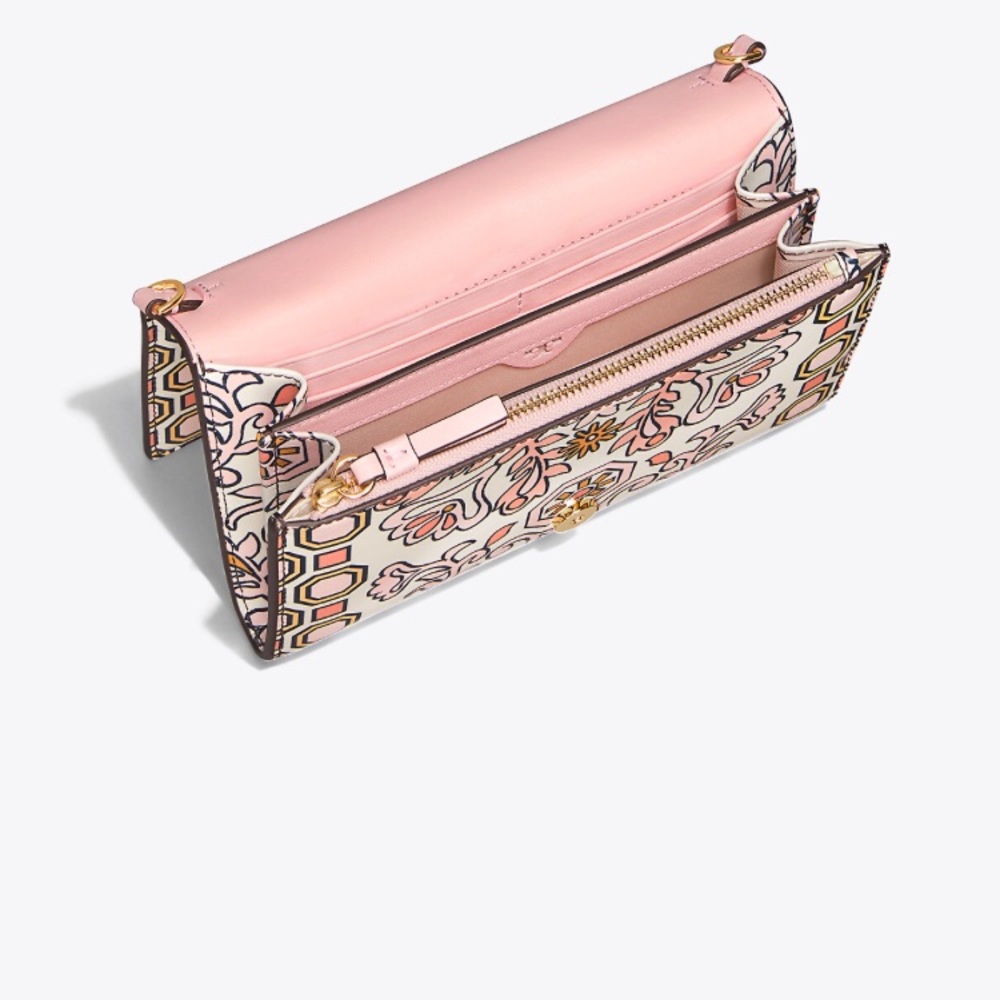 Authentic New Tory Burch Hicks Garden chain wallet - Picture 7 of 8